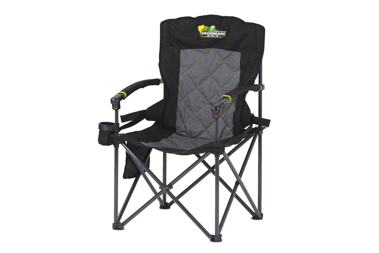 IRONMAN 4x4 King Hard Arm Camp Chair w/Lumbar Support