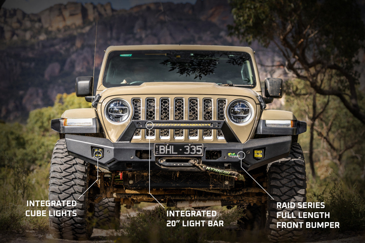 IRONMAN 4x4 Raid Full Length Front Bumper (2020+ Jeep Gladiator)