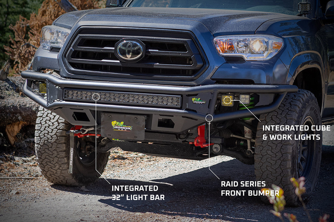 IRONMAN 4x4 Raid Front Bumper Kit (2016-2023 Toyota Tacoma)