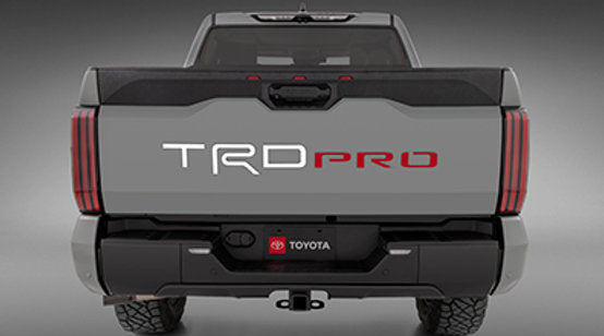 thumbnail image 2 of Genuine Toyota TRD Pro Tailgate Letter Inserts – 2022-2025 Tundra, Matte Black Reflective, OEM PT948-34221-02 2 of 5